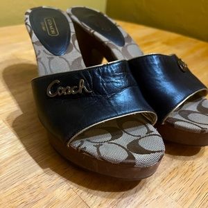 Coach leather wedges - women’s sandals